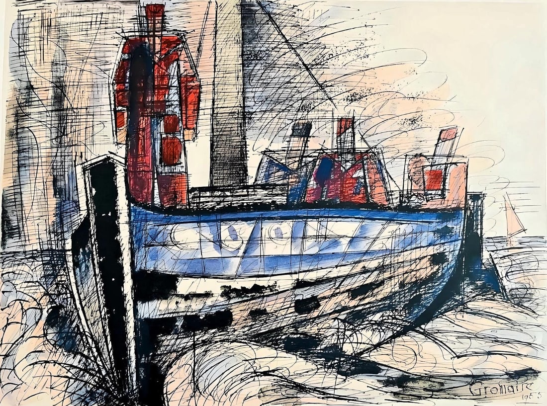 Marcel Gromaire, Composition, Eloge de Gromaire, Limited Edition Lithograph (1 of 4)