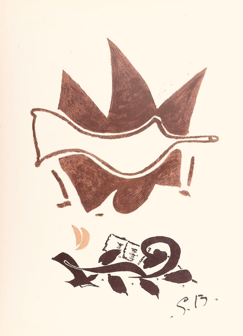 Georges Braque, Oiseau, Derriere le miroir, Limited Edition Lithograph (1 of 4)