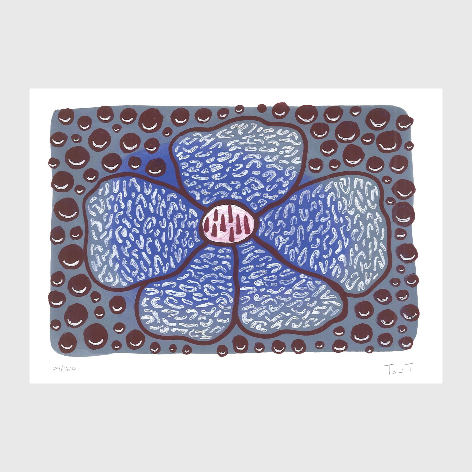 Blue & Grey Rafflesia Flower: Artist: Tanvi Thakur (1996) Title: Blue & Grey Rafflesia Flower, Rafflesia Series Year: 2026 Medium: Archival Pigment Print on Paper Edition: 300 Size: 8 x 6 inches Inscription: Signed and numbered
