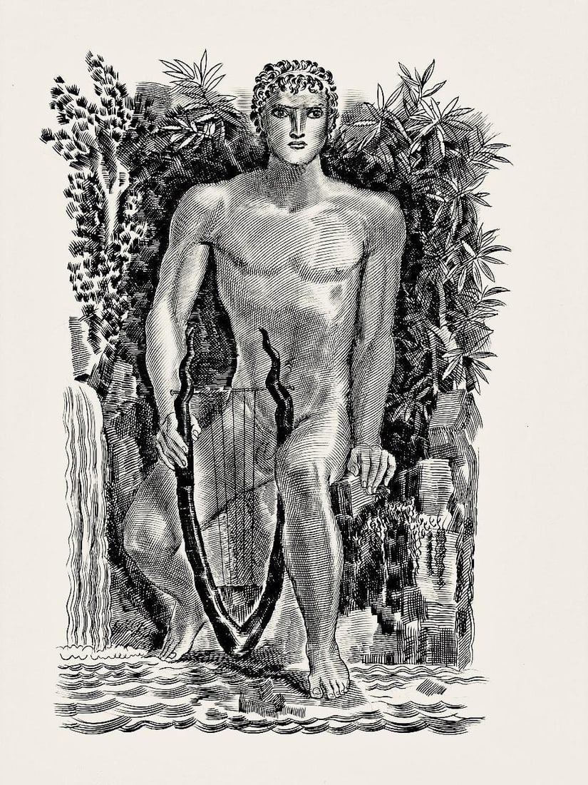 Albert Decaris, Composition, Portrait de A. Decaris, Limited Edition Engraving (1 of 4)