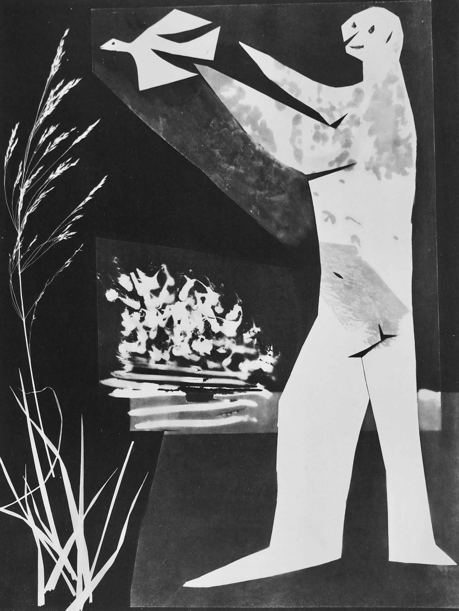 Pablo Picasso, Andre Villers, L'homme a l'oiseau (Cramer 115), Diurnes, Decoupages et Photographies, (1 of 4)