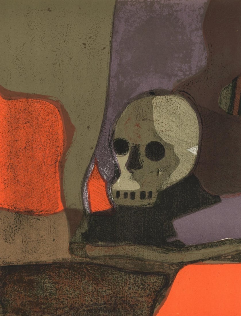 Andre Minaux, Composition, L'Odyssee, Limited Edition Lithograph: Lithograph on velin sirene des papeteries Arjomari paper. Paper size: 12 x 9.25 inches. Excellent condition. Inscription: Unsigned and unnumbered, as issued. Notes: From the folio, L'Odyssee, 1969. Pu