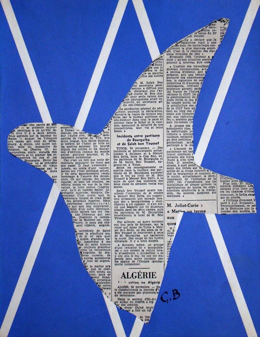 Georges Braque, Composition, XXe siecle, Limited Edition Lithograph: Lithograph on velin paper. Paper Size: 12.5 x 9.75 inches. Excellent condition. Inscription: Unsigned and unnumbered, as issued. Notes: From the volume, XXe Siecle, n deg6, 1956. Published and