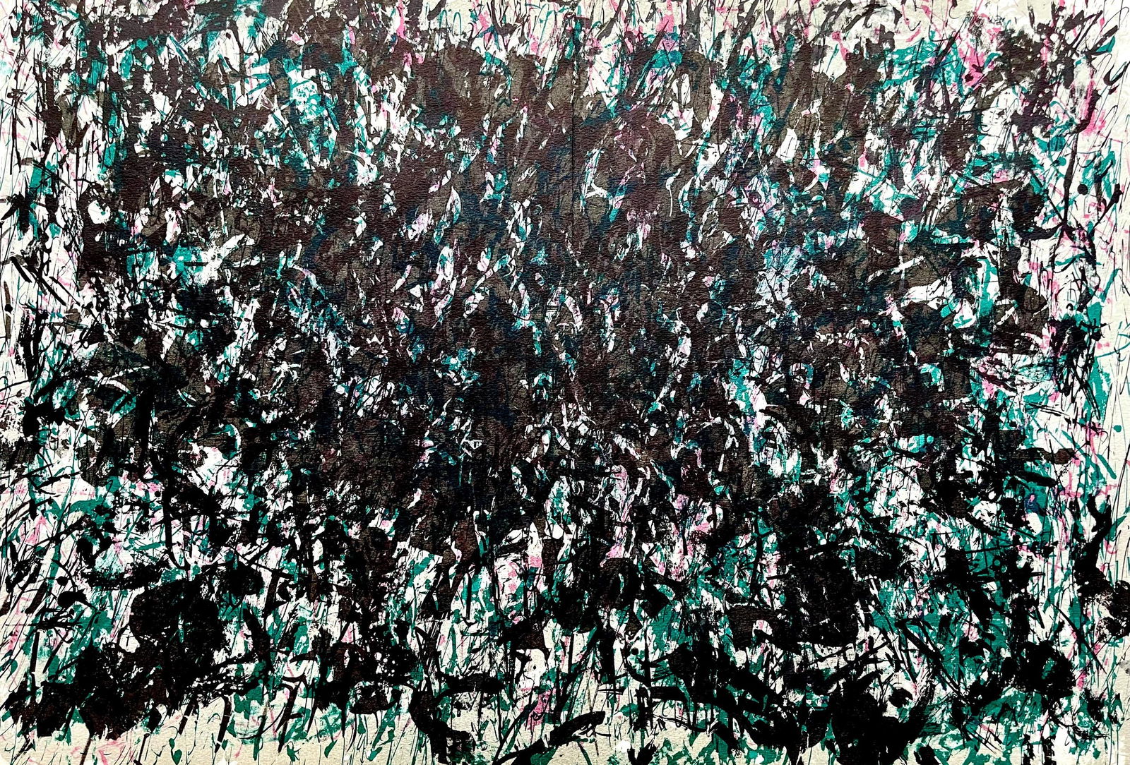 Francois Fiedler, Composition, Derriere le miroir, Limited Edition Lithograph (1 of 4)