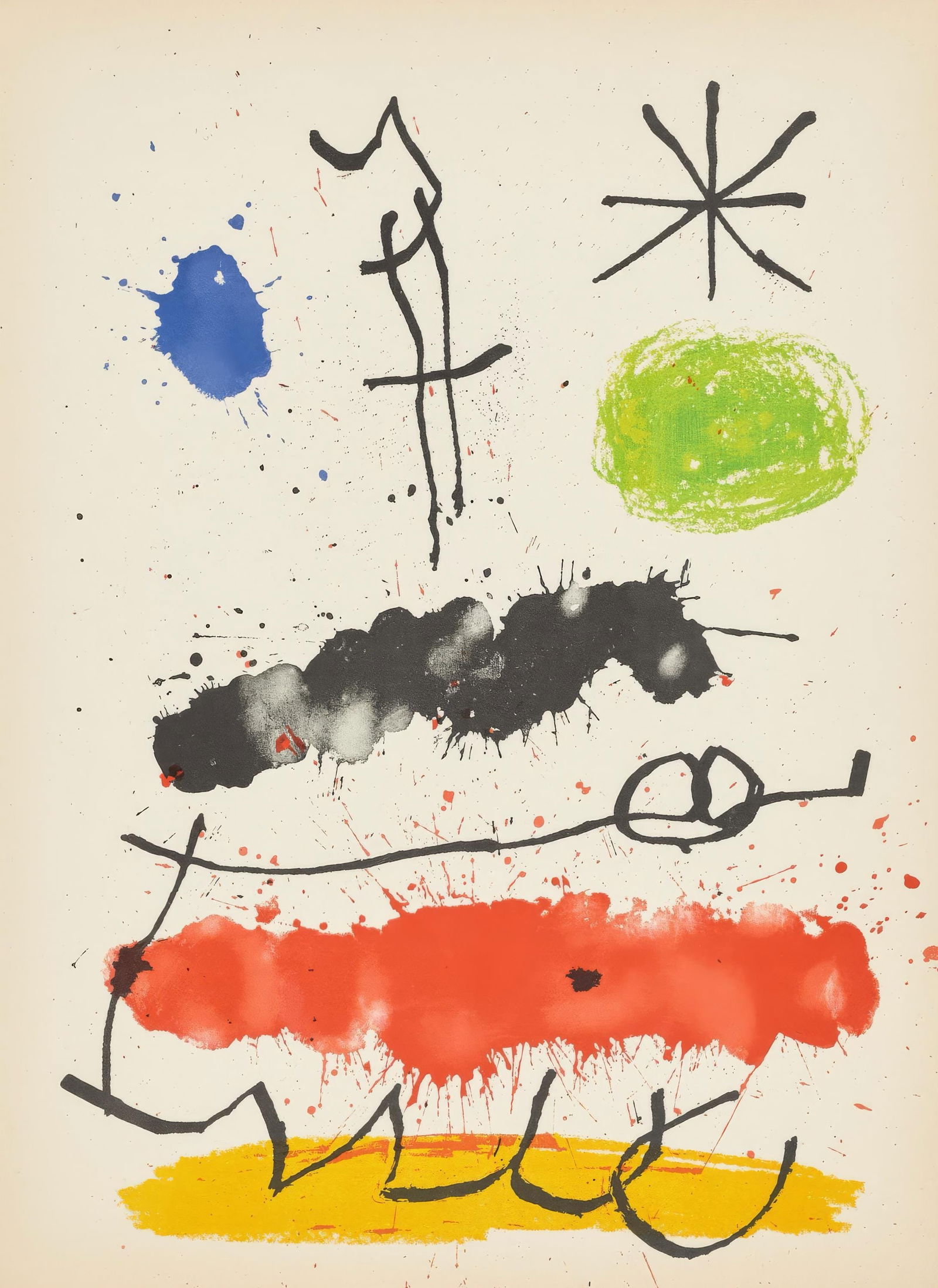 Joan Miro, Untitled, from Miro, Recent Unpublished Work, Limited Edition Lithograph, 1964 (1 of 4)