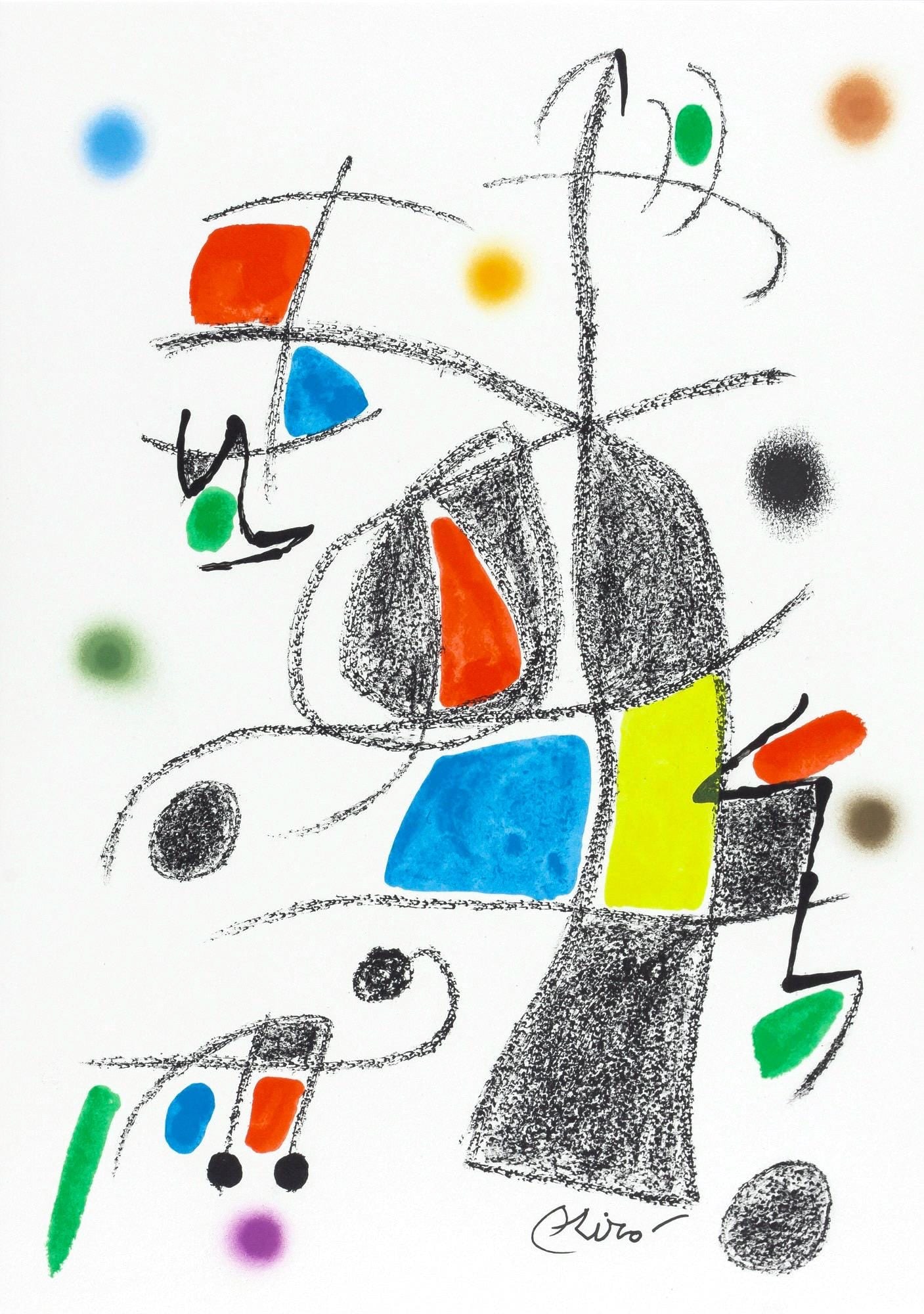 Joan Miro, Composition (Mourlot, 1051-1072), Maravillas con Variaciones acrosticas en el Jardin de (1 of 4)