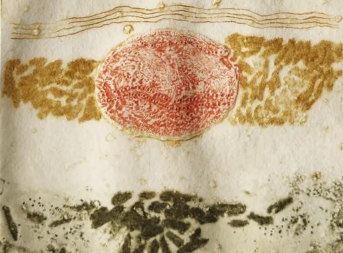 James Coignard, Composition, L'amour du plus lointain, Limited Edition Engraving: Engraving on velin papier a la cuve du Moulin Richard de Bas paper. Paper size: 15.55 x 11.22 inches. Excellent condition. Unsigned and unnumbered, as issued. Notes: From the folio, L'amour du plus