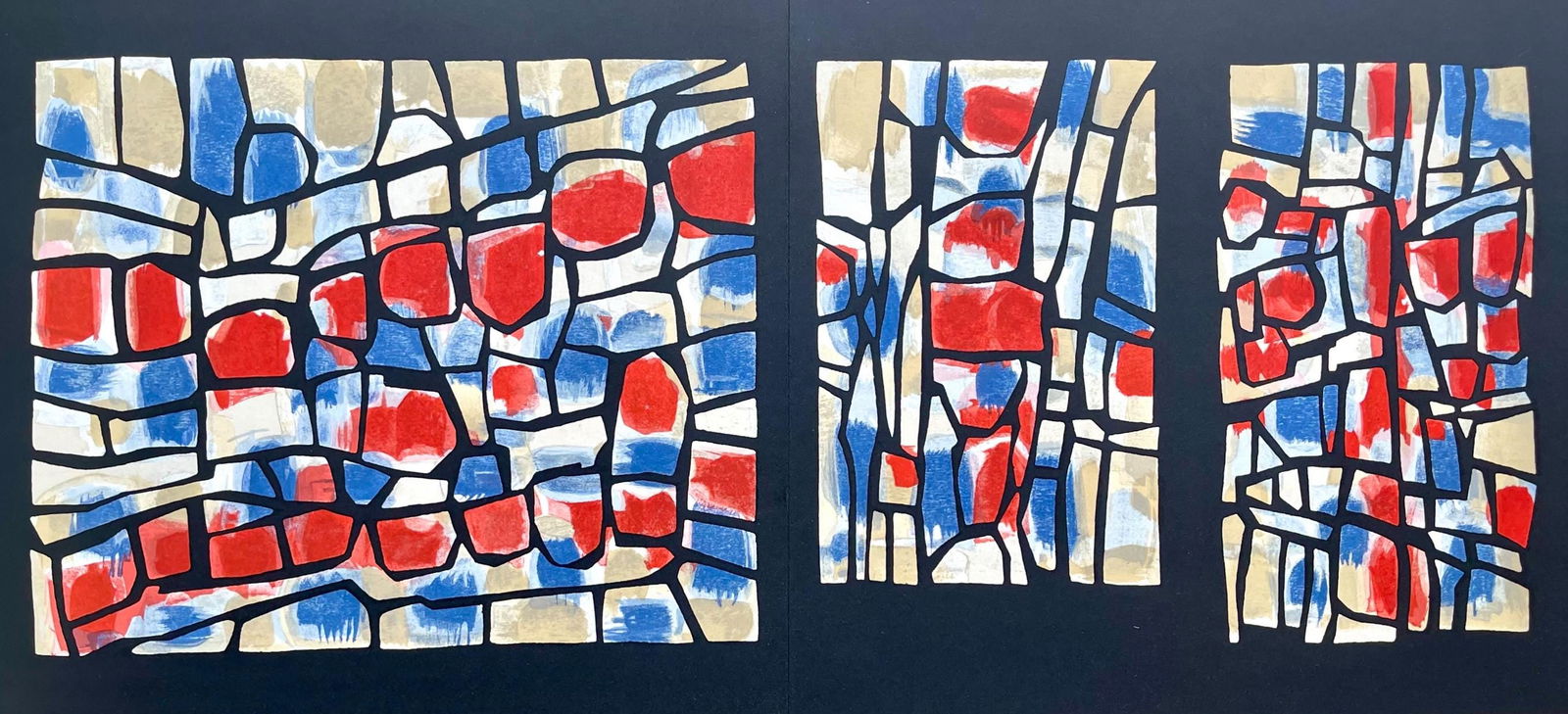 Raoul Ubac, Composition, Derriere le miroir, Limited Edition Lithograph: Lithograph on velin paper. Paper size: 15 x 22 inches. Excellent condition, with centerfold, as issued. Inscription: Unsigned and unnumbered, as issued. Notes: From Derriere le miroir, N deg 148, 1964