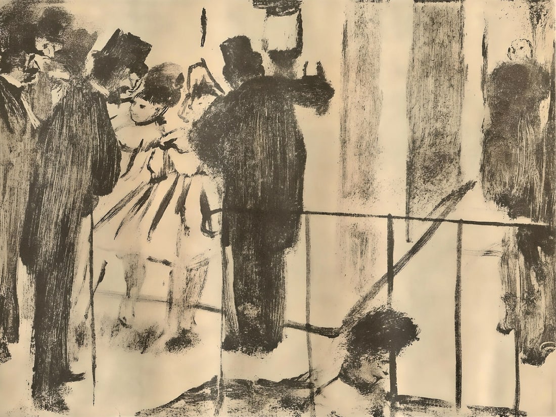 Edgar Degas, Famille Cardinal, E. Degas Monotypes, Limited Edition Monotype (1 of 4)