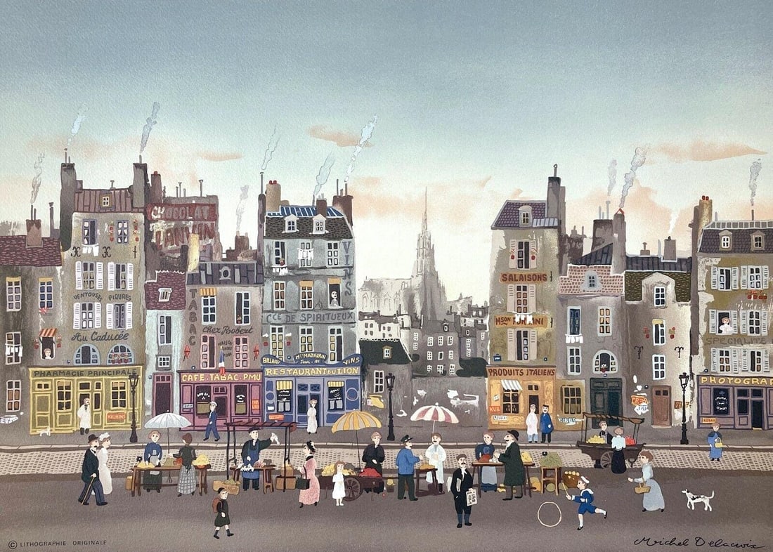 Michel Delacroix, Marchand des quatre-saisons, Limited Edition Lithograph (1 of 4)