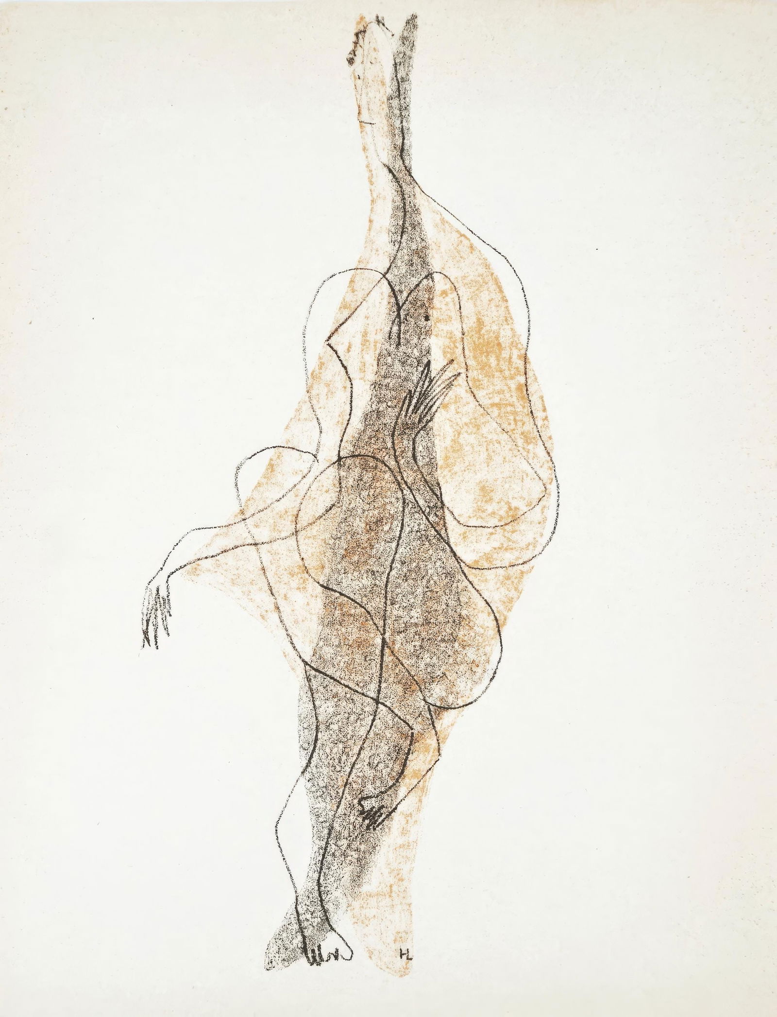 Henri Laurens, Character, from XXe siecle, Limited Edition Lithograph, 1951: This exquisite lithograph by Henri Laurens (1885-1954), titled Caractere (Character), from the album XXe Siecle, Nouvelle serie, No. 1, 1951, originates from the 1951 edition published by Societe Inte