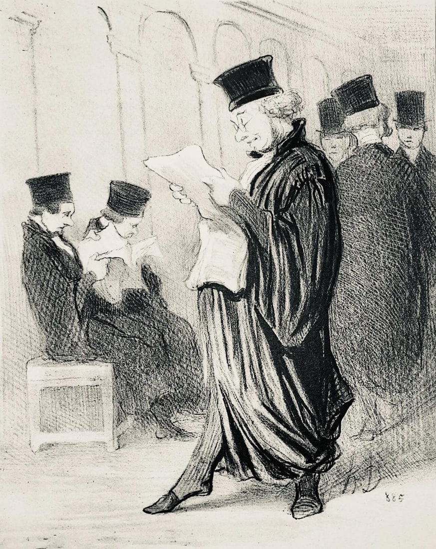 Honore Daumier, Composition, Honore Daumier, Law and Justice, Limited Edition Lithograph (1 of 4)