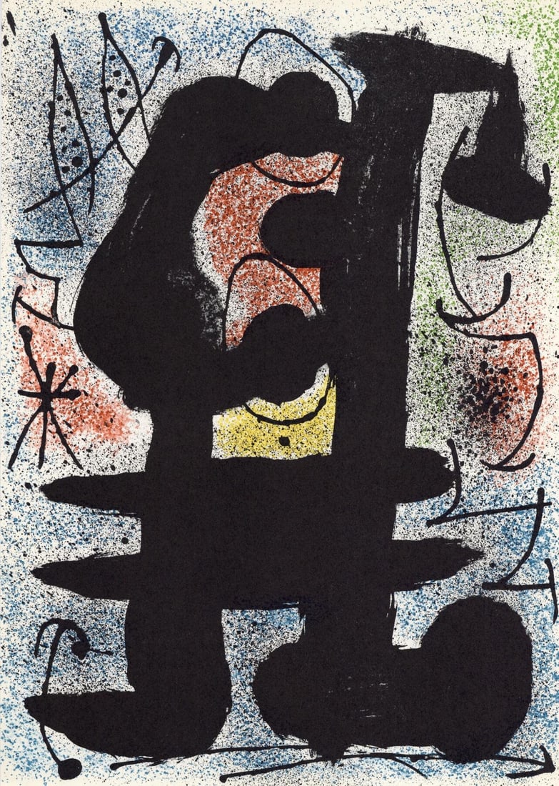 Joan Miro, Composition (Cramer 112; Mourlot 439-442), Derriere le miroir, Limited Edition Lithograph (1 of 4)