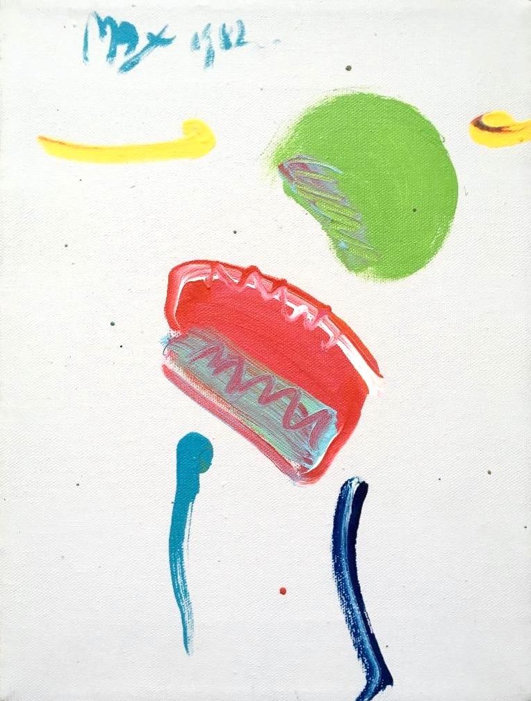 Peter Max, Abstract Figure (Adam), Hand Signed, Acrylic Painting (1 of 4)