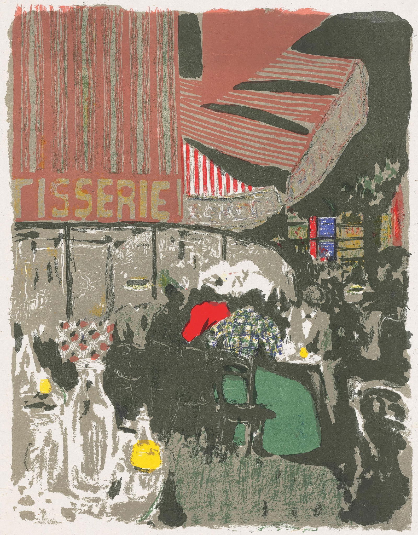 Jean-Edouard Vuillard, The Pastry Shop, from The Graphic Work of Vuillard, Limited Edition: This exquisite lithograph by Jean-Edouard Vuillard (1868-1940), titled La Patisserie (The Pastry Shop), from L'oeuvre grave de Vuillard (The Graphic Work of Vuillard), originates from the 1948