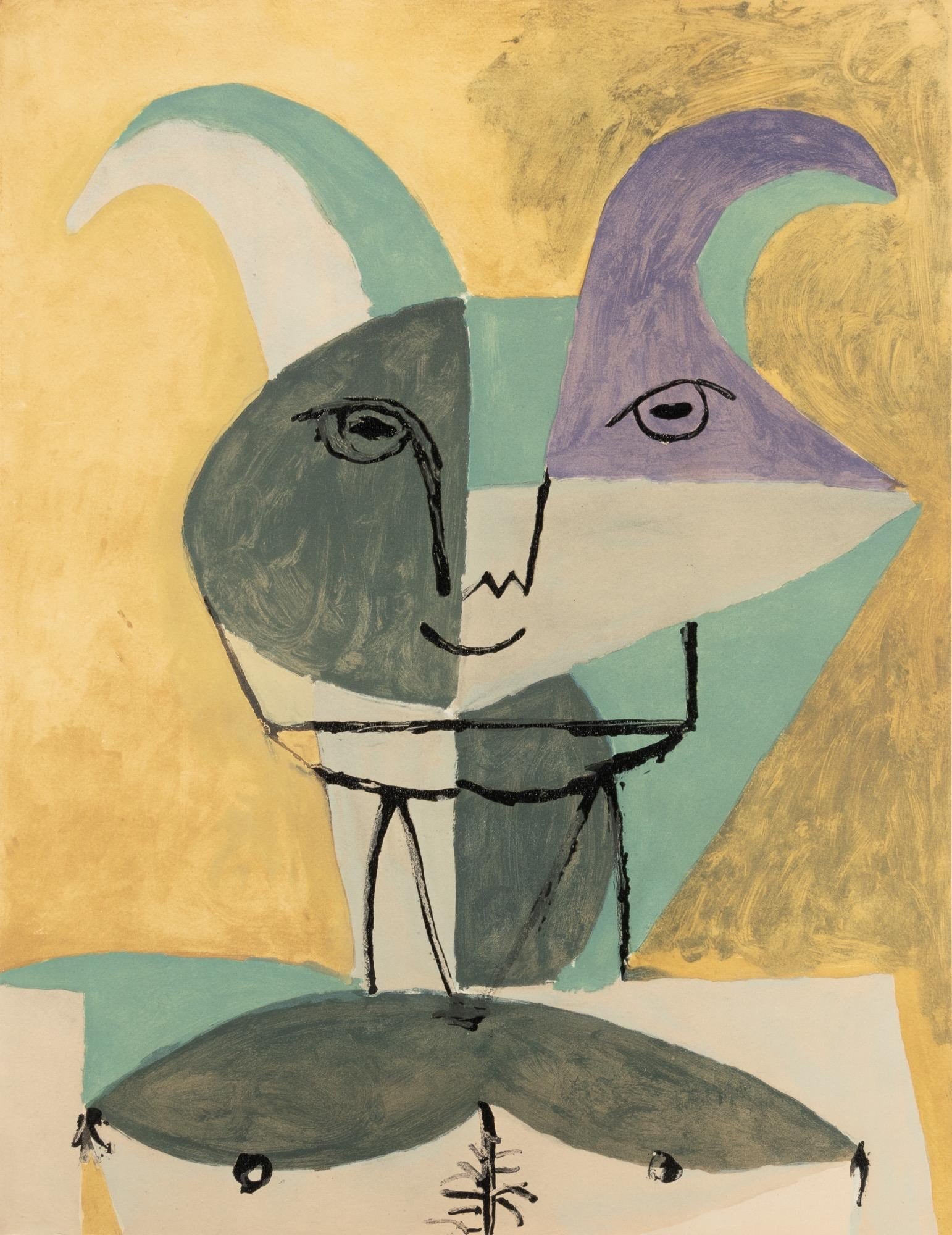 Pablo Picasso, Composition, Faunes et Flore d'Antibes, Limited Edition Lithograph (1 of 4)