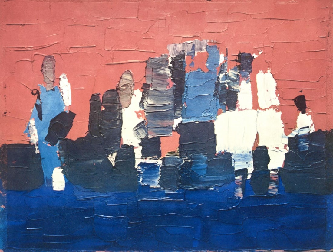 Nicolas de Stael, Les petits footballeurs, Peintres d'aujourd'hui, Limited Edition Heliogravure: Heliogravure on velin paper. Paper Size: 10.83 x 13.78 inches. Inscription: Unsigned and unnumbered, as issued. Notes: From the folio, Nicolas de Stael, Peintres d'aujourd'hui, 1960. Published by