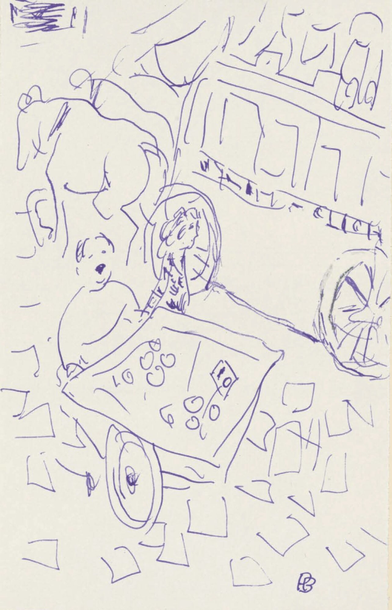 Pierre Bonnard, Composition (Terrasse 54), Pierre Bonnard Correspondences, Limited Edition: Lithograph on velin d'Arches paper, mounted on velin d'Arches supporting sheet, as issued. Inscription: Unsigned and unnumbered. Paper Size: 12 x 8.5 inches. Excellent condition. Notes: From the album