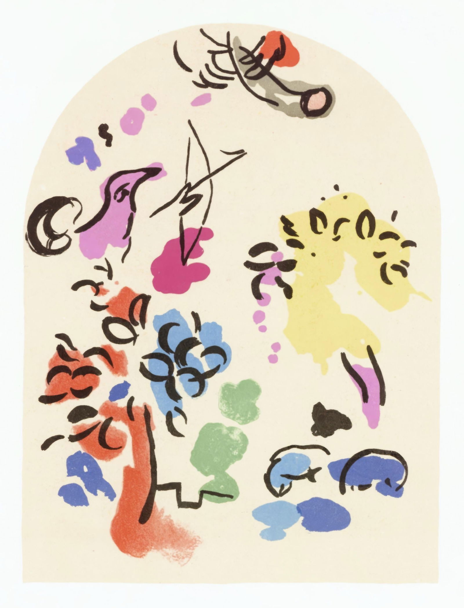 Marc Chagall, Tribe of Joseph, from The Jerusalem Windows, Limited Edition Lithograph, 1962 (1 of 4)