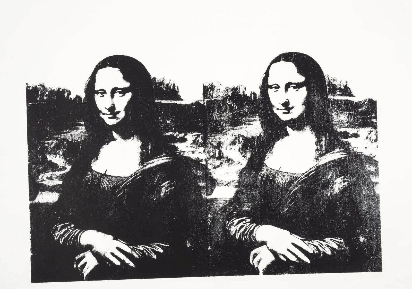 Andy Warhol, Mona Lisa (after Leonardo da Vinci), Official Limited Edition, Sunday B. Morning,: Official edition, Andy Warhol, Sunday B. Morning, silkscreen on museum board. Paper Size: 25 x 30 inches. Excellent condition. Inscription: Numbered in pencil, "published by Sunday B. Morning", and