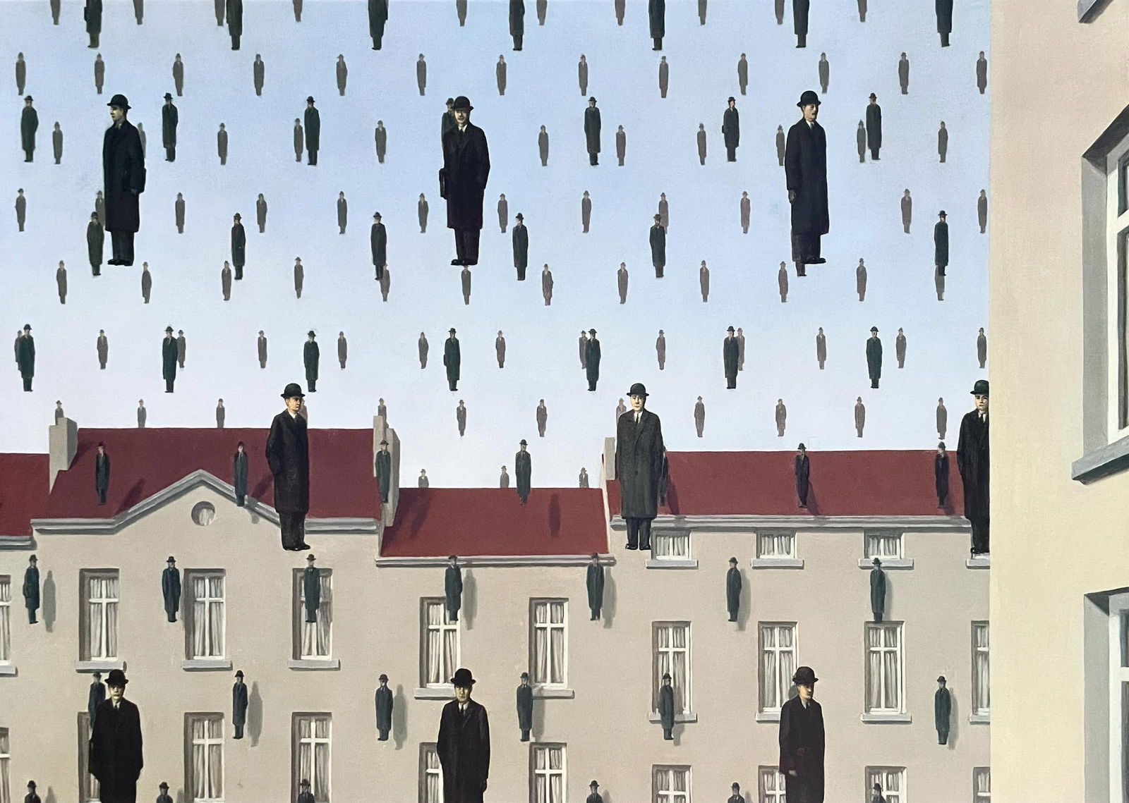 Rene Magritte, Golconda, Official Edition Offset Lithograph (1 of 4)