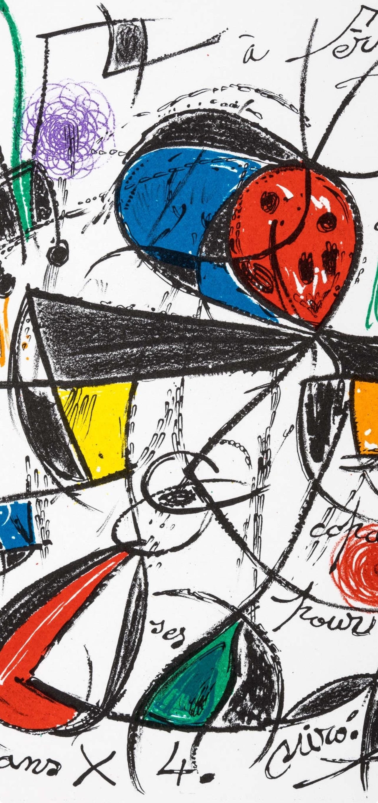 Joan Miro, Composition, Limited Edition Lithograph - 3