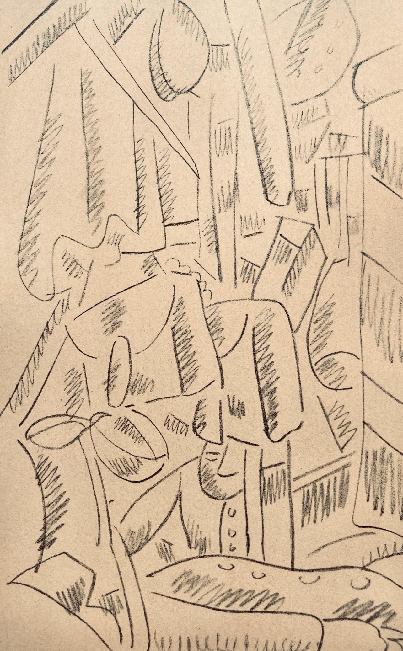 Fernand Leger, Soldats dans une maison en ruines, Dessins de Guerre 1915-16, Limited Edition: Lithograph, stencil on velin paper. Paper Size: 10 x 7.75 inches. Inscription: Unsigned and unnumbered, as issued. Condition: Very good/excellent, consistent with age. Notes: From the folio, Fernand L