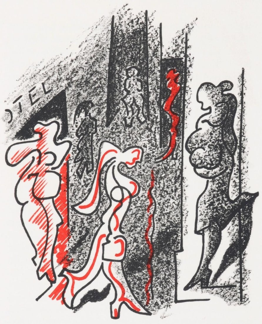 Andre Masson, Composition (Cramer 97), Une Etoile de Craie, Limited Edition Lithograph: Lithograph on velin d'Arches paper. Paper size: 14 x 10.875 inches. Excellent condition. Inscription: unsigned and unnumbered, as issued. Notes: From the folio, Une Etoile de Craie, seize