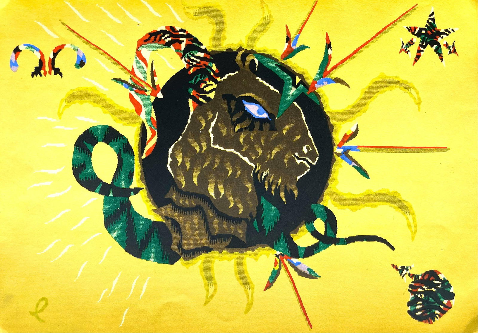 Jean Lurcat, Le Capricorne (Capricorn), Les Signes du zodiaque, Limited Edition Lithograph (1 of 4)