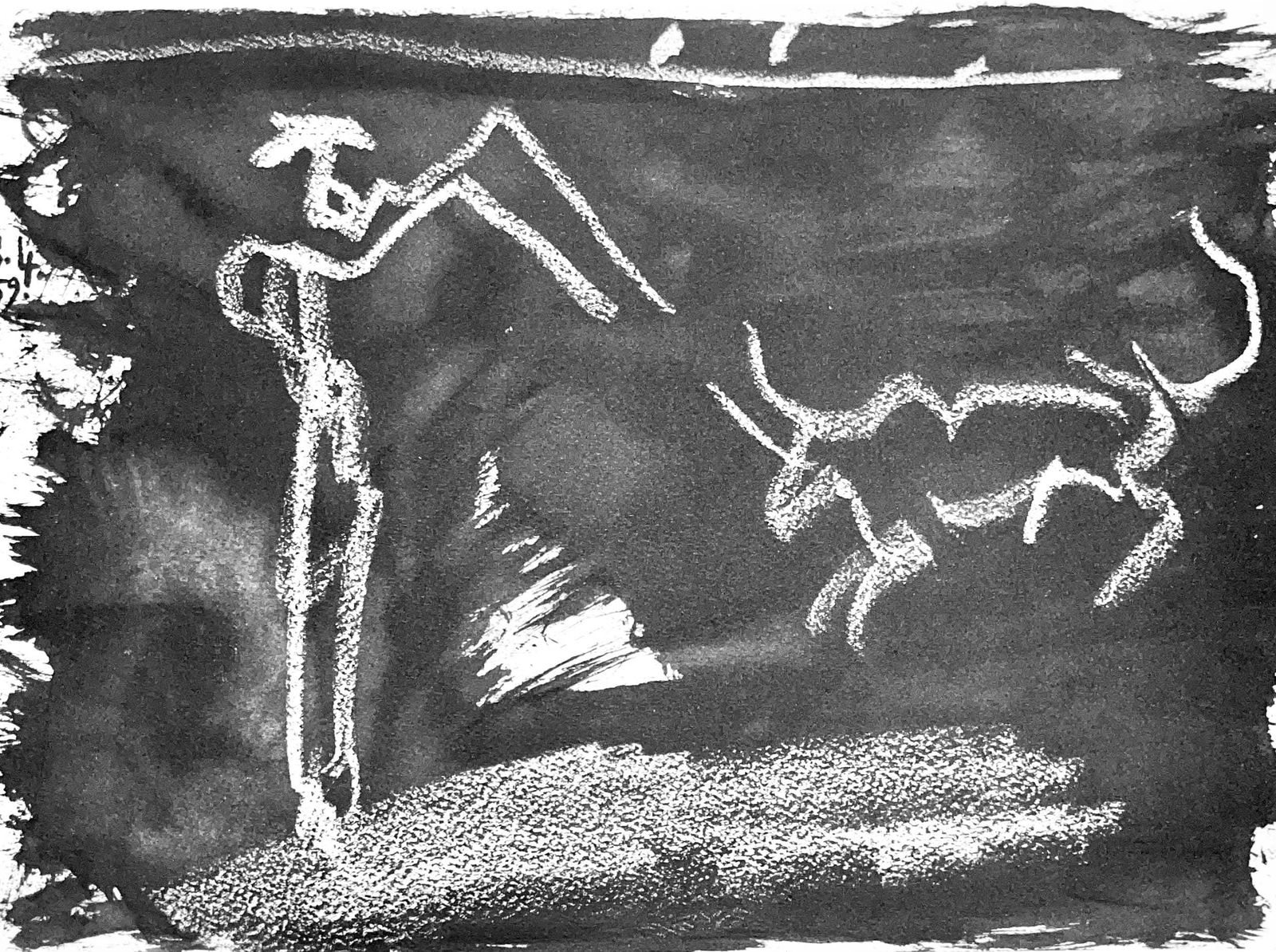 Pablo Picasso, Composition (Bloch 1276; Czwiklitzer 23), Toros y Toreros, Limited Edition Lithograph: Heliogravure on velin paper. Paper Size: 14.75 x 10.5 inches. Inscription: Unsigned and unnumbered, as issued. Notes: From the album, Pablo Picasso, Toros y toreros, 1961. Published by Les Editions