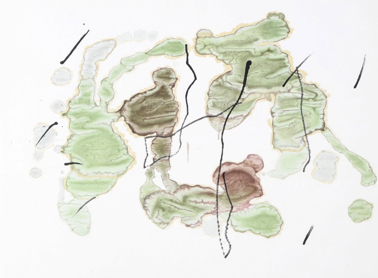 Joan Miro, Untitled, from Trace on the Water, Limited Edition Lithograph, 1963: This exquisite lithograph by Joan Miro (1893-1983), titled Sans titre (Untitled), from the album Trace sur l'eau (Trace on the Water), originates from the 1963 edition published by Maeght Editeur,