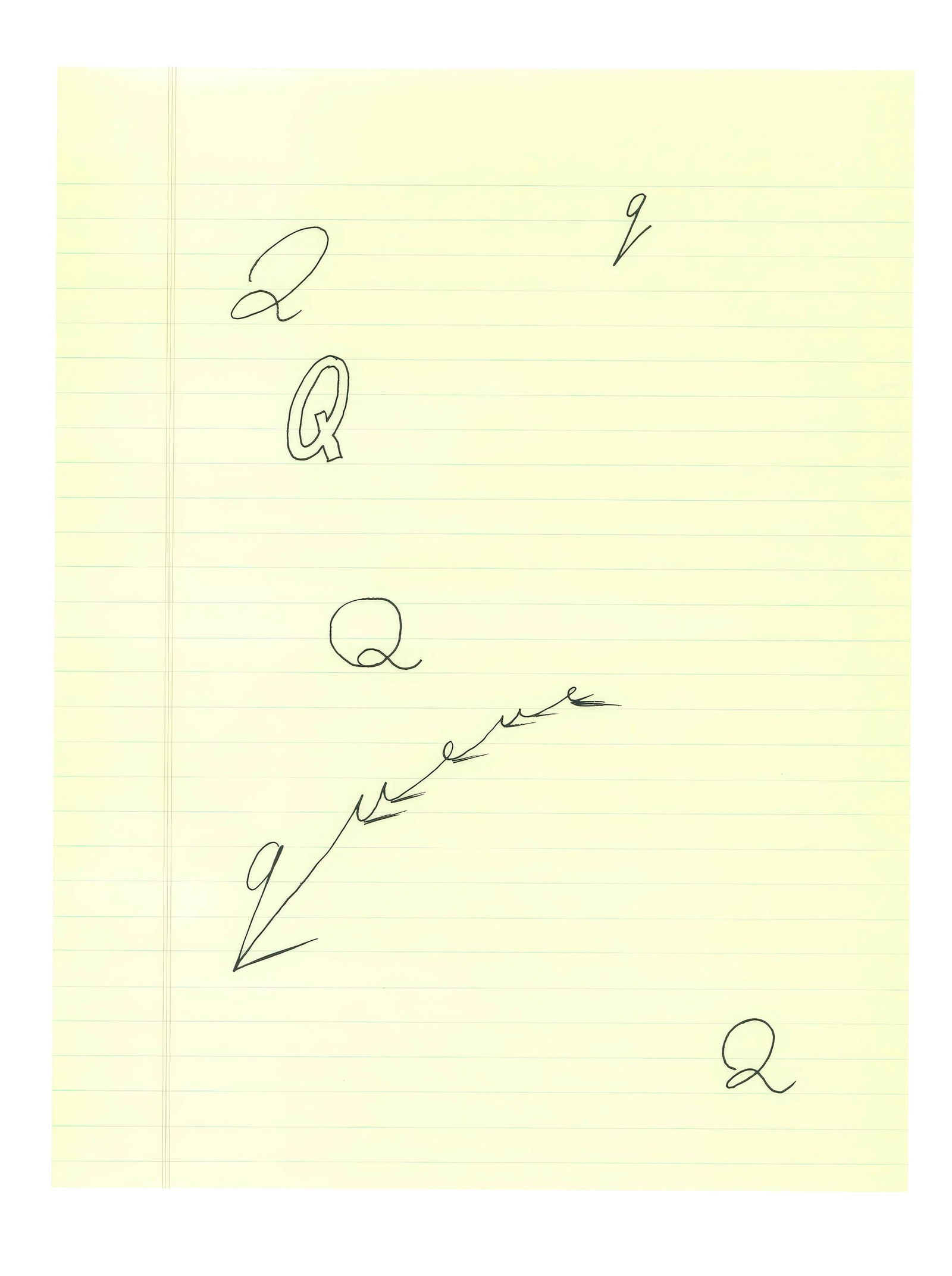 David Hockney, Letter Q, Variation I, from Hockney's Alphabet, Limited Edition Lithograph, 1991: This exquisite lithograph by David Hockney (born 1937), titled Letter Q, Variation I, from the folio Hockney's Alphabet, Drawings by David Hockney, originates from the 1991 edition published by Aids