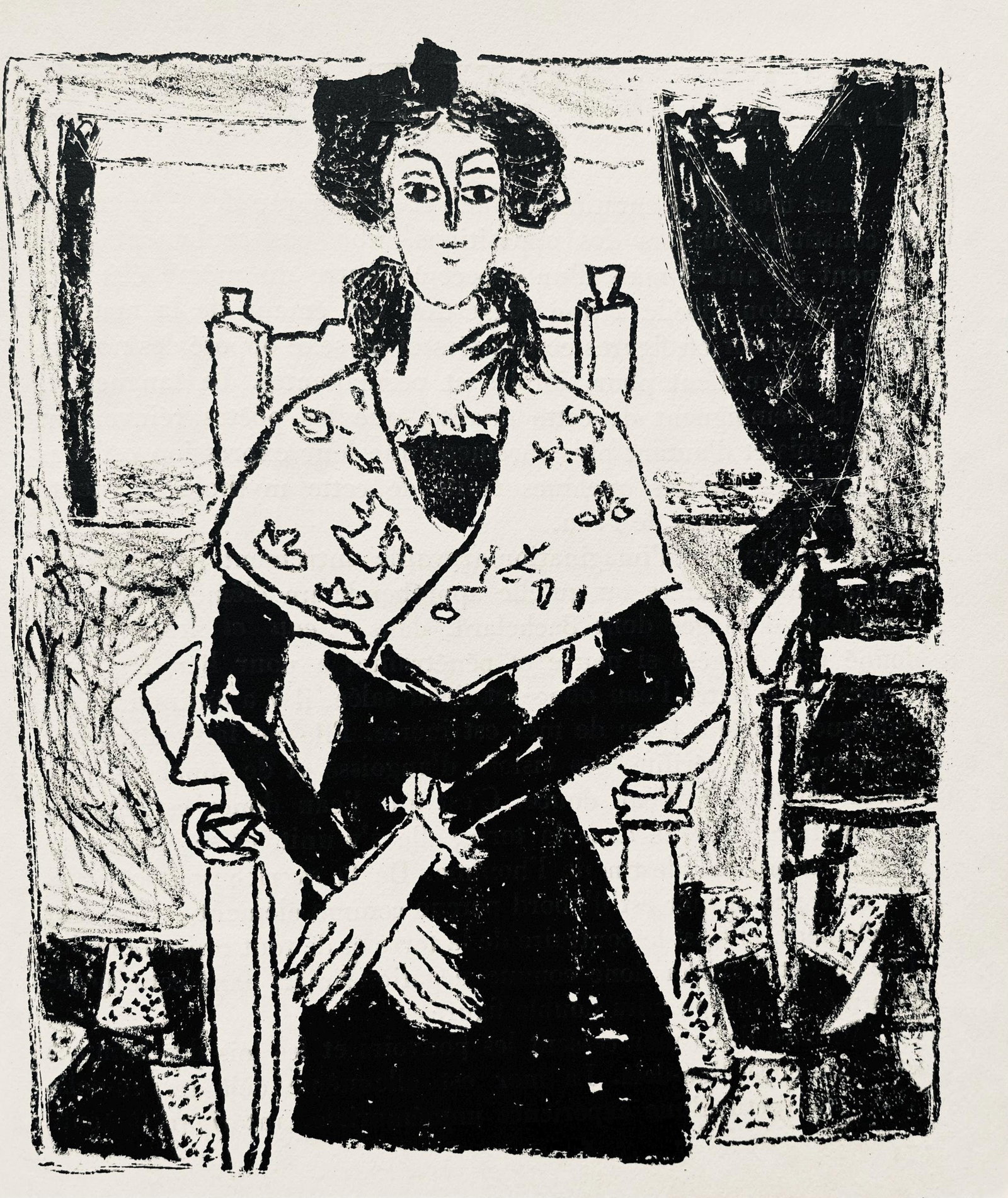 Andre Marchand, Composition, pierre a feu provence noire, Limited Edition Lithograph: Lithograph on velin du Canson & Montgolfier Vidalon-Les-Annonay paper. Paper size: 9.45 x 8.27 inches. Excellent condition. Unsigned and unnumbered, as issued. Notes: From the volume, pierre a feu pro