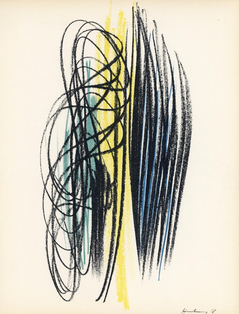 Hans Hartung, Composition, XXe siecle, Limited Edition Lithograph (1 of 4)