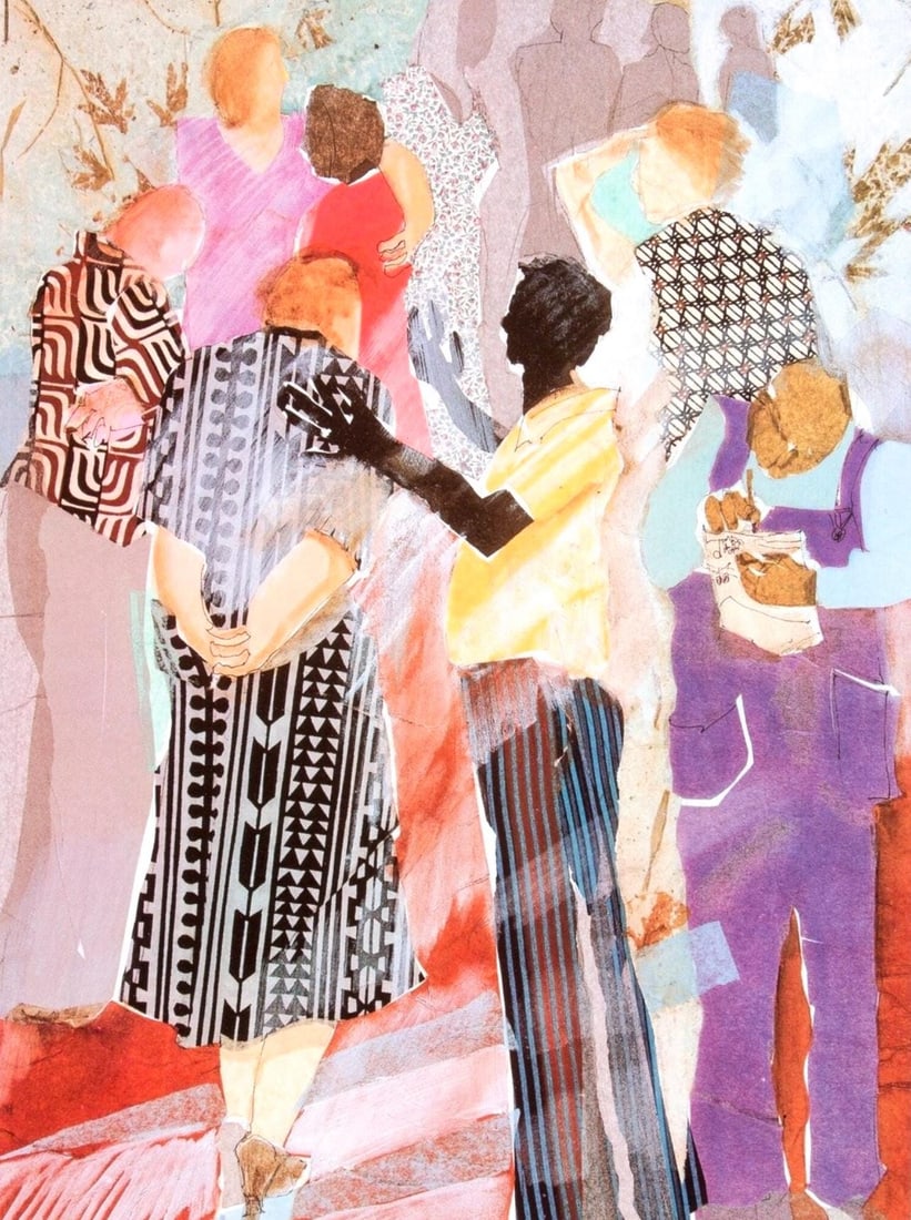 Phoebe Beasley, Daybreak in Alabama, Sunrise Is Coming After While, Limited Edition Silkscreen: Silkscreen on velin d'Arches paper. Paper Size: 14 x 11 inches. Excellent condition. Inscription: Unsigned and unnumbered, as issued. Notes: From the folio, Bookmarks in the Pages of Life, 1998.