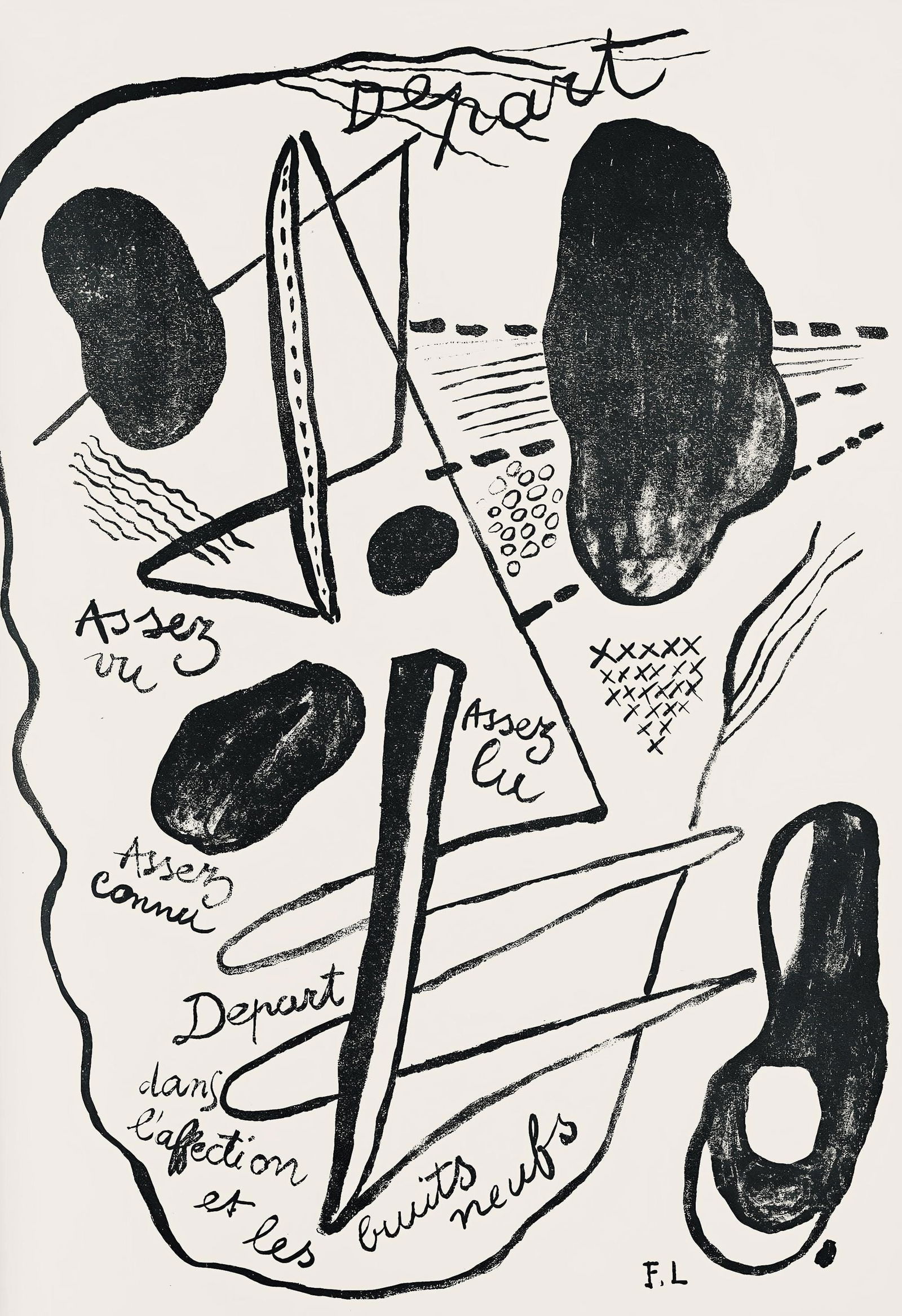 Fernand Leger, Composition (Saphire 24-38), Les Illuminations, Limited Edition Lithograph (1 of 4)