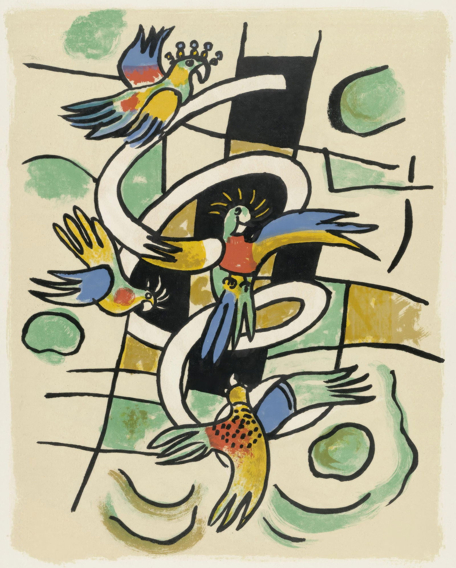 Fernand Leger, Untitled, from Circus, Limited Edition Lithograph, 1950 (1 of 4)