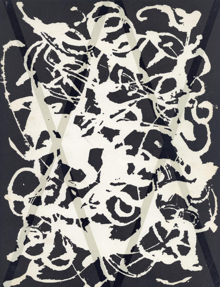 Mark Tobey, Composition, XXe siecle, Limited Edition Lithograph: Lithograph on velin paper. Paper Size: 12.5 x 9.75 inches. Excellent condition. Inscription: Unsigned and unnumbered, as issued. Notes: From the volume, XXe Siecle, n deg12, 1959. Published and