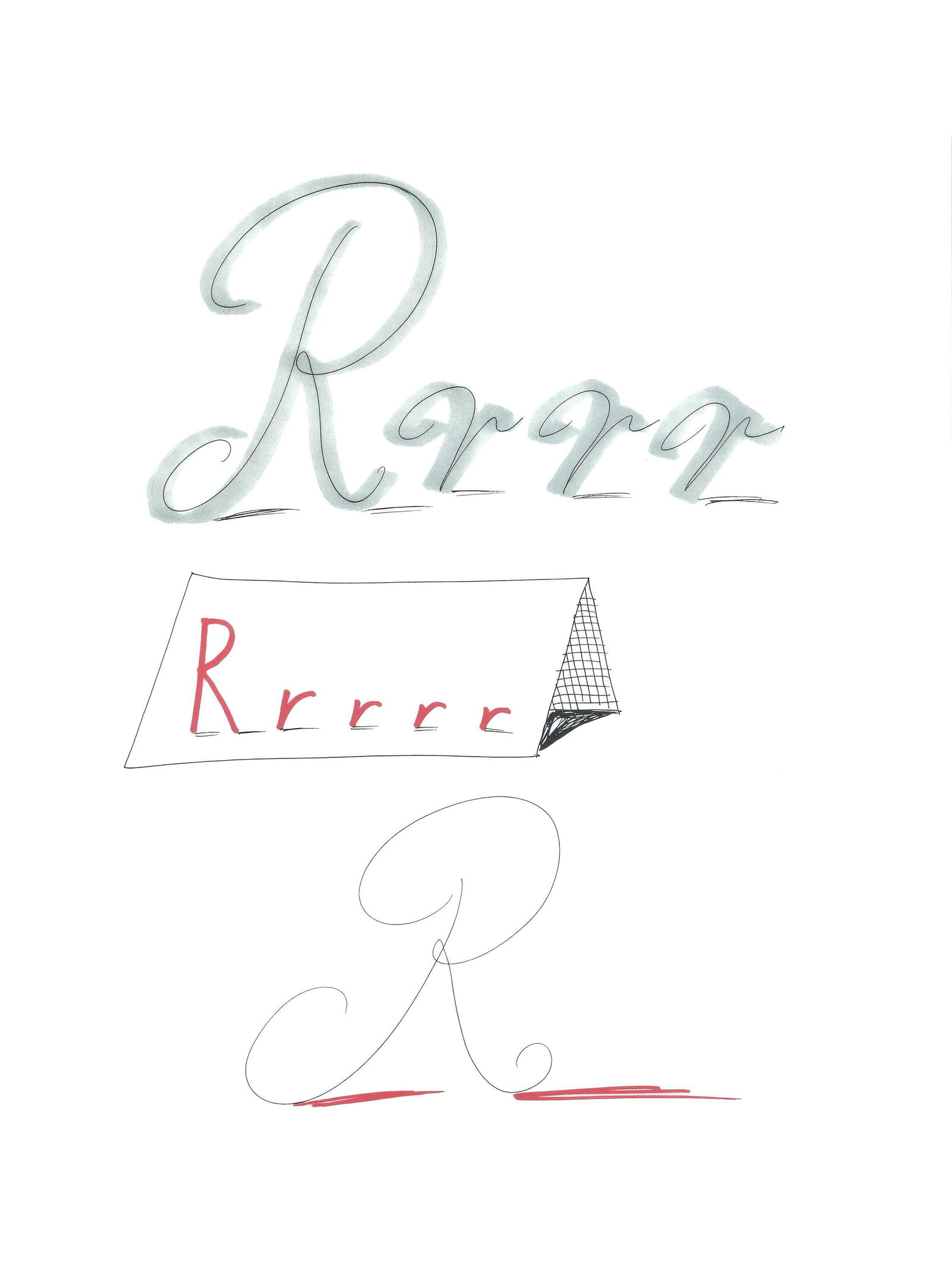 David Hockney, Letter R, from Hockney's Alphabet, Limited Edition Lithograph, 1991: This exquisite lithograph by David Hockney (born 1937), titled Letter R, from the folio Hockney's Alphabet, Drawings by David Hockney, originates from the 1991 edition published by Aids Crisis Trust,