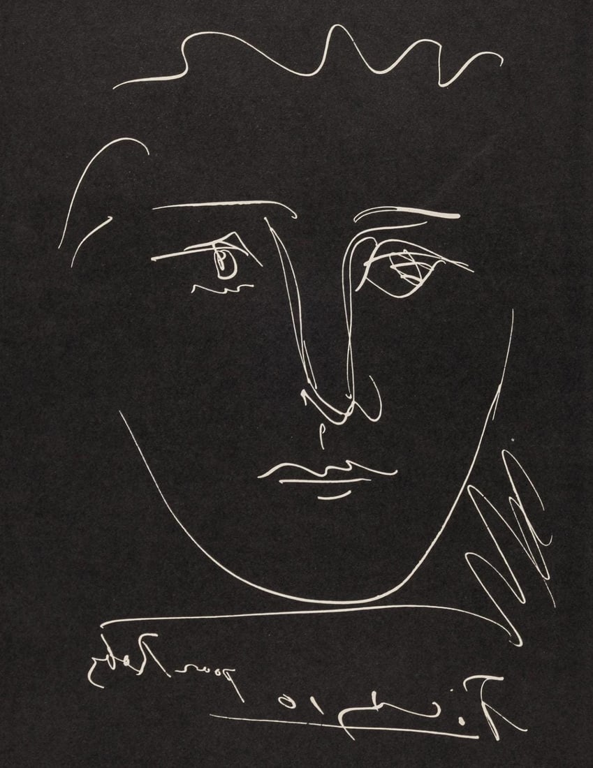 Pablo Picasso, Pour Roby, Noir (Bloch 680; Cramer 57), L'Age de Soleil, Limited Edition Engraving (1 of 4)