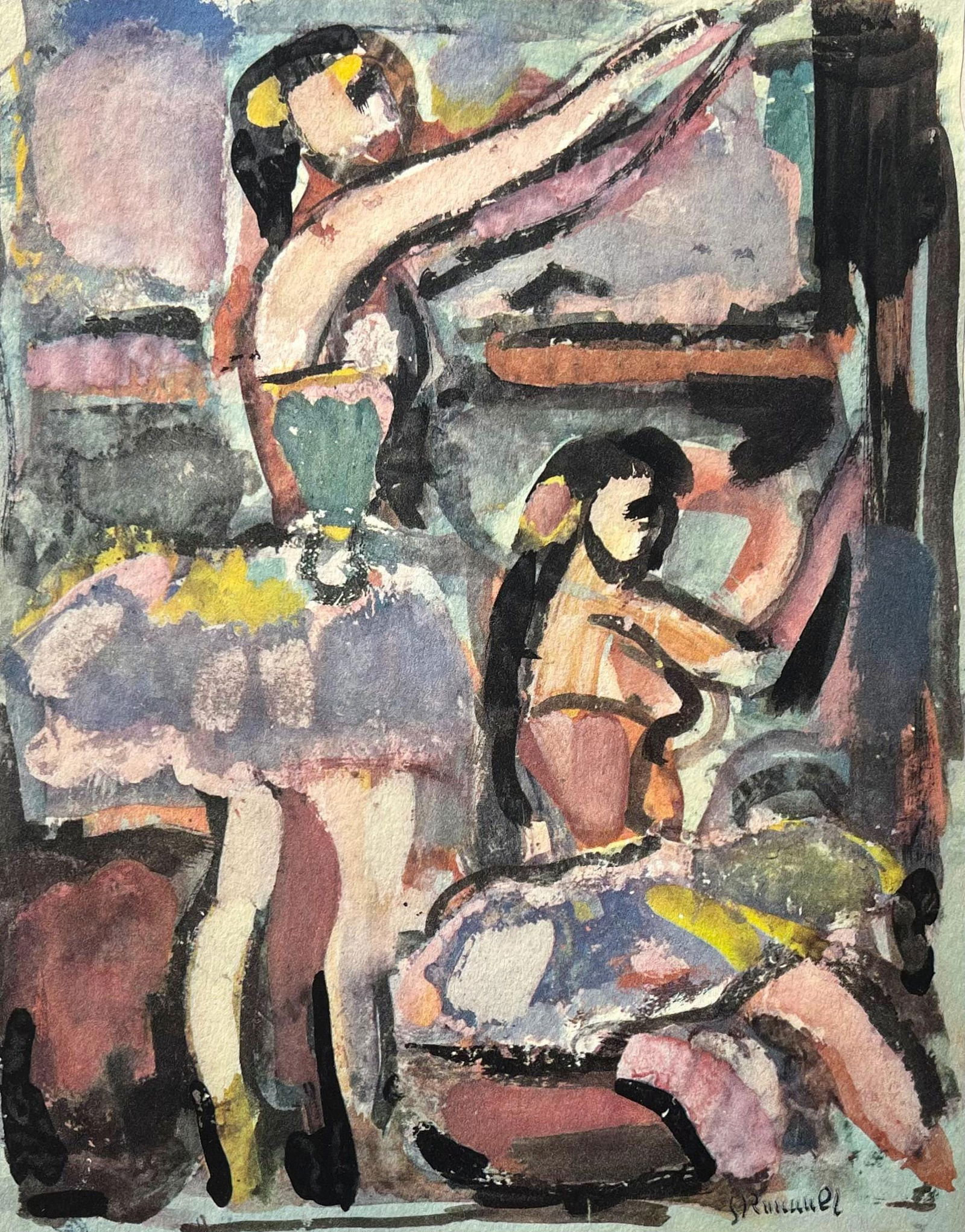 Georges Rouault, Danseuses, Divertissement, Editions de la Revue Verve, Limited Edition Lithograph (1 of 4)
