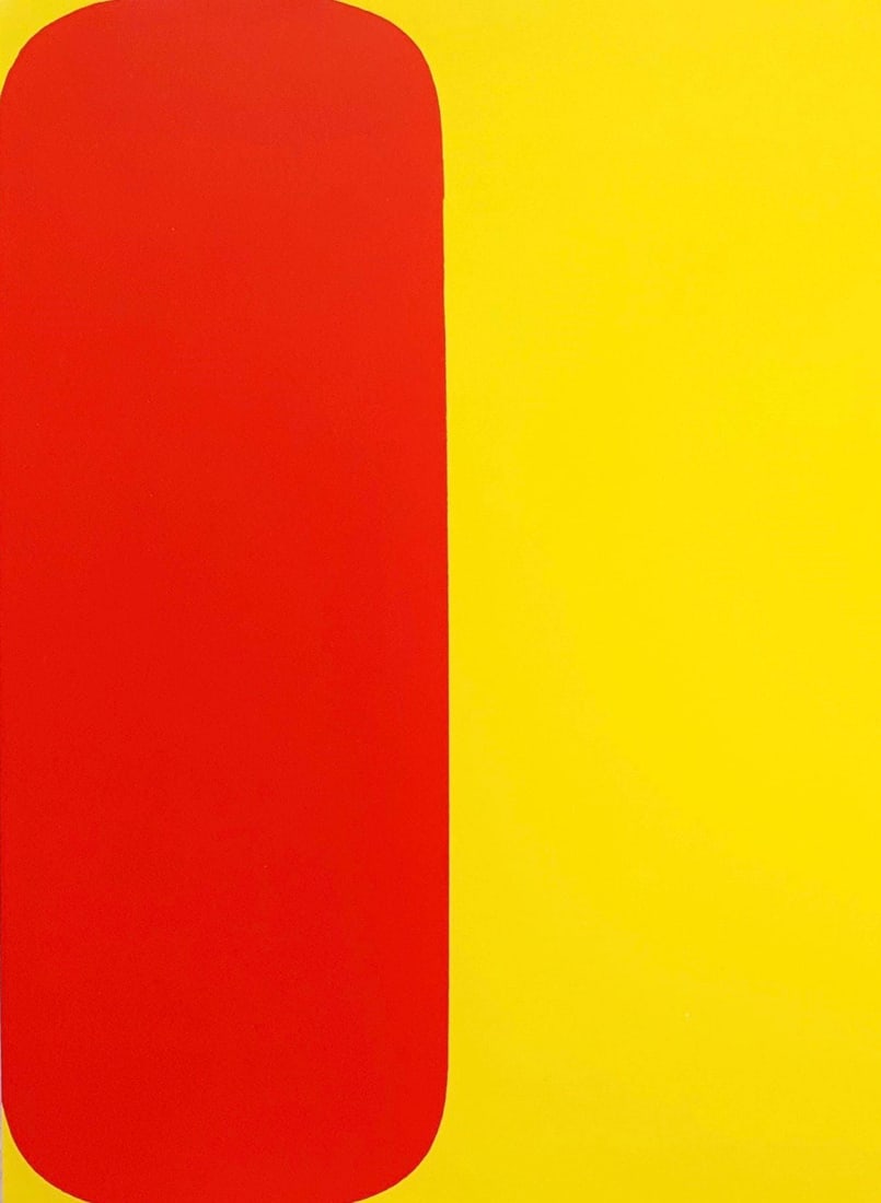 Ellsworth Kelly, Composition (Axsom Ib), Derriere le miroir, Limited Edition Lithograph: Lithograph on velin paper. Paper Size: 15 x 11 inches. Inscription: Unsigned and unnumbered, as issued. Catalogue raisonne references: Axsom, Richard H., and Ellsworth Kelly. The Prints of Ellsworth K