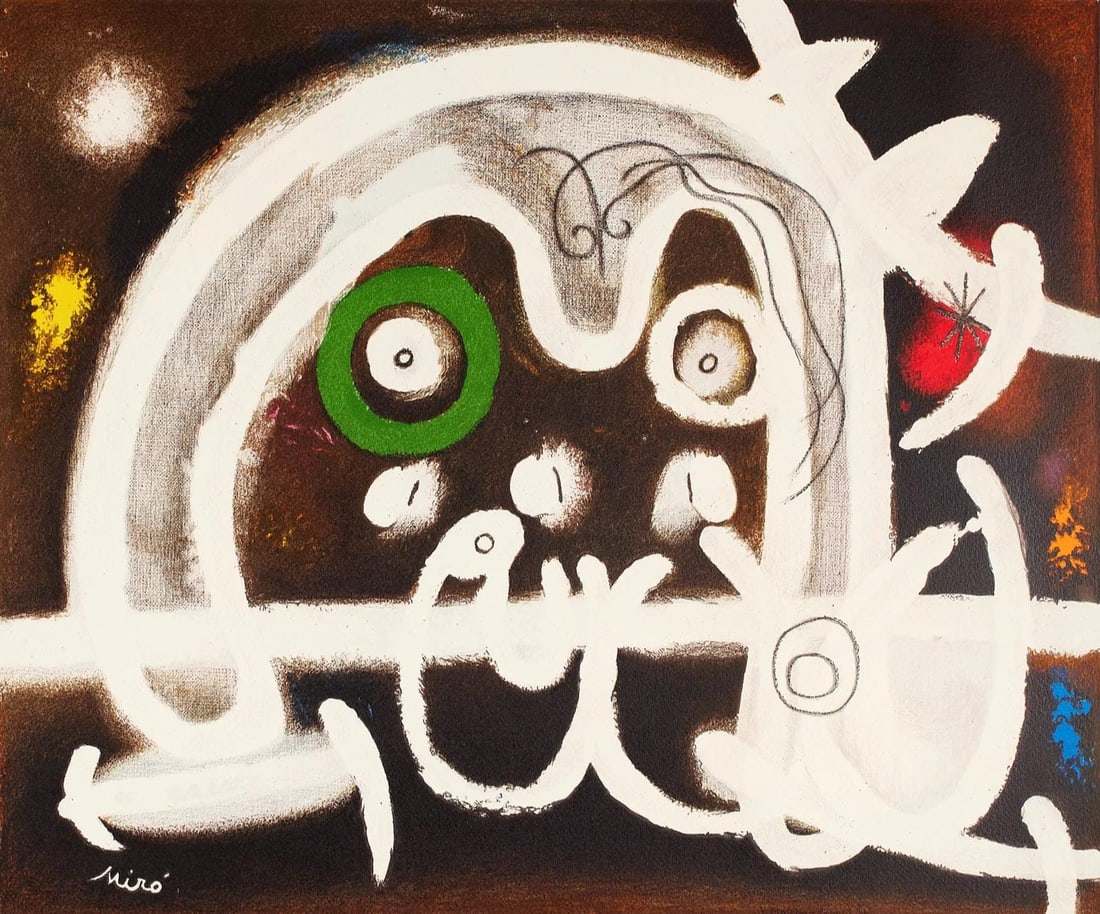 Joan Miro, Composition, Limited Edition Lithograph (1 of 4)