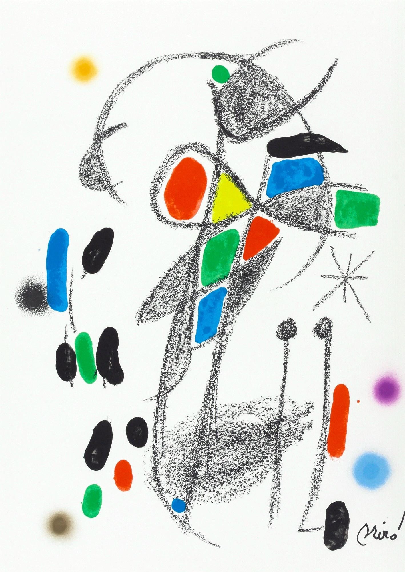 Joan Miro, Composition (Mourlot, 1051-1072), Maravillas con Variaciones acrosticas en el Jardin de (1 of 4)