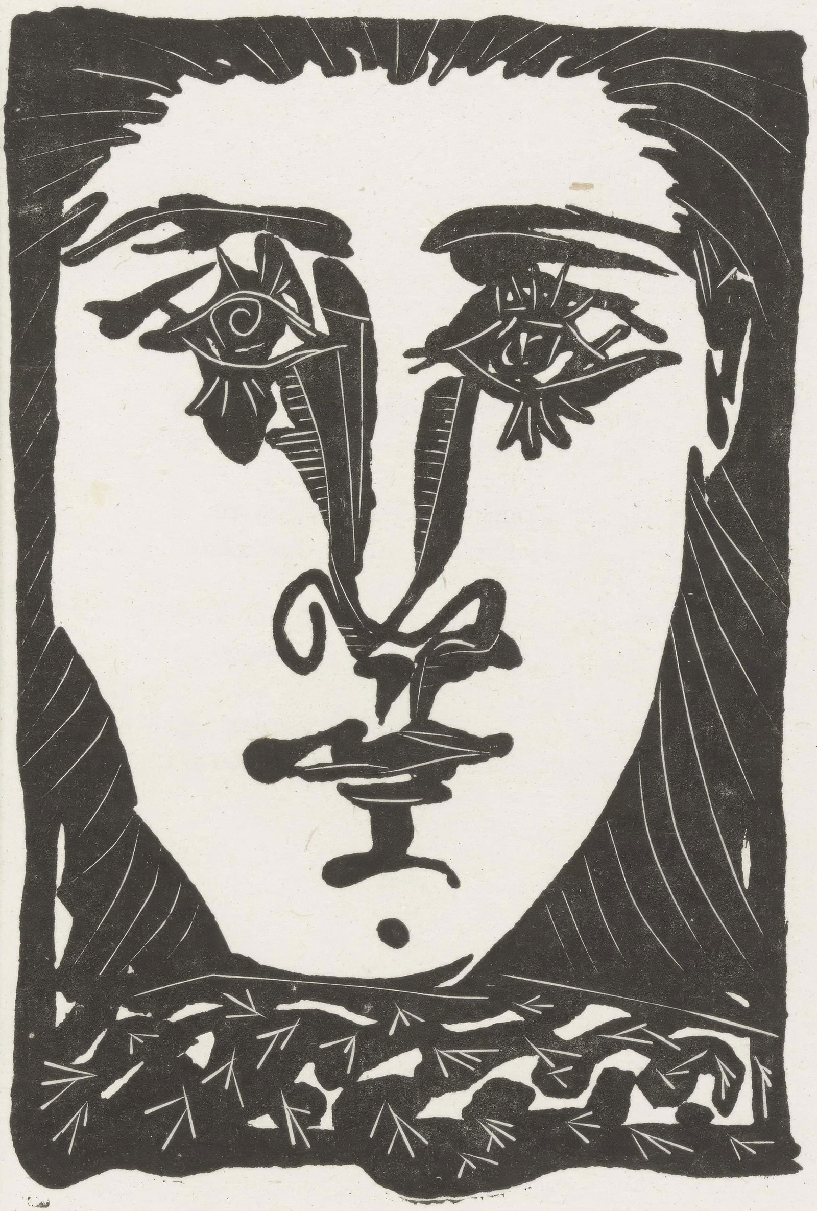 Pablo Picasso, Head, from Not Wanting, Limited Edition Zincograph, 1942 (1 of 4)
