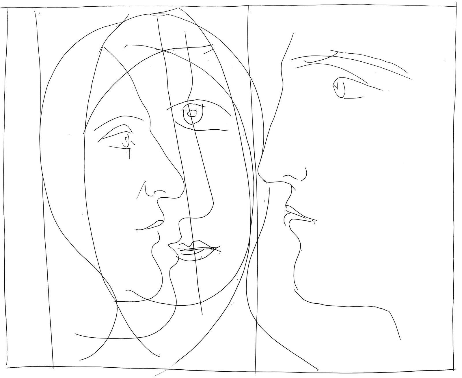 Pablo Picasso, Tetes, Les Metamorphoses, Limited Edition Lithograph: Lithograph on velin papier Verge fin blanc des papeteries de Bellerive paper. Paper size: 11.02 x 8.66 inches; image size: 4.6 x 5.5 inches. Inscription: Unsigned and unnumbered, as issued. Condition: