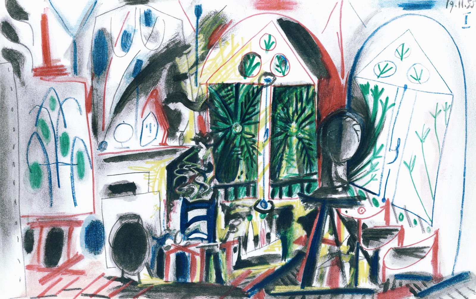 Pablo Picasso, Composition (Cramer 101), Carnet de la Californie, Limited Edition Collotype (1 of 4)