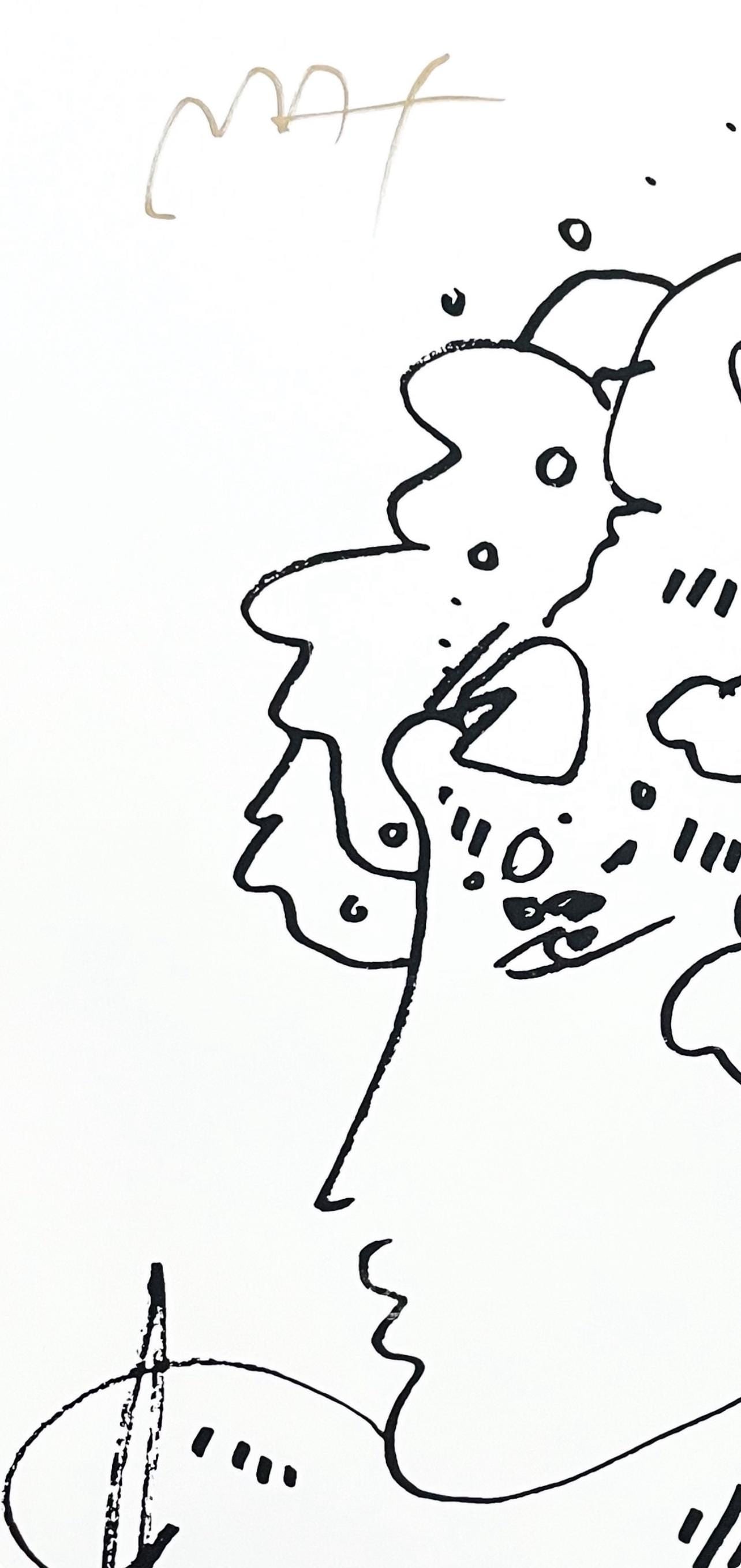 Peter Max, Lady Profile, Hand Signed, Monotype Silkscreen - 3