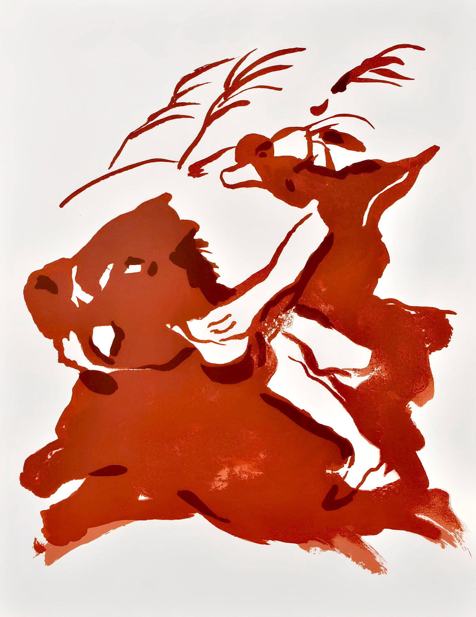 Francisco Bores, Composition, Œuvres completes d'Albert Camus, Limited Edition Lithograph: Lithograph on velin d'Arches filigrane paper. Paper Size: 11 x 8.5 inches. Excellent condition. Inscription: Unsigned and unnumbered, as issued. Notes: From the volume, Œuvres completes d'Albert Camu