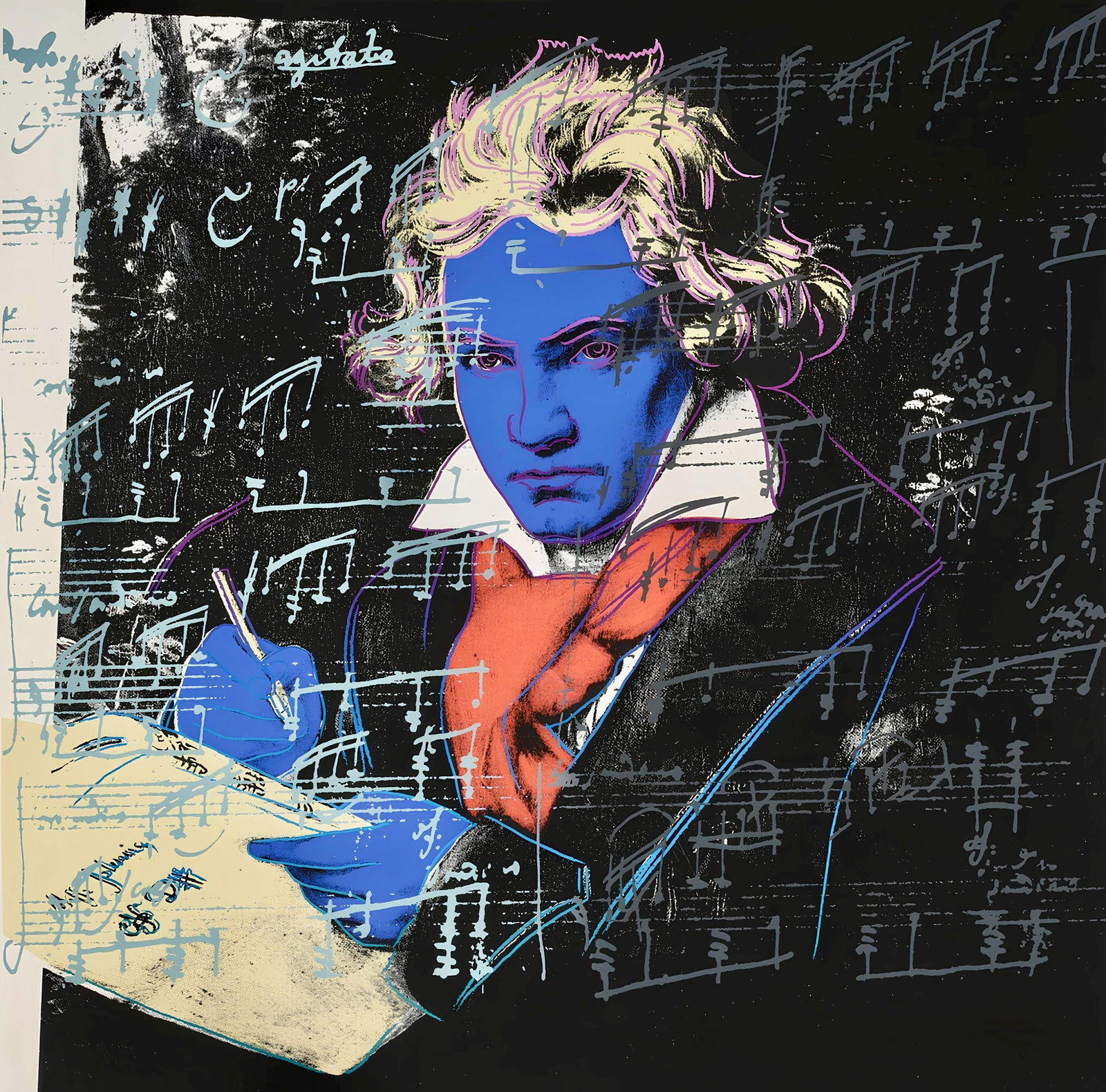 Andy Warhol, Beethoven, no390, Official Limited Edition, Sunday B. Morning, Silkscreen (1 of 4)